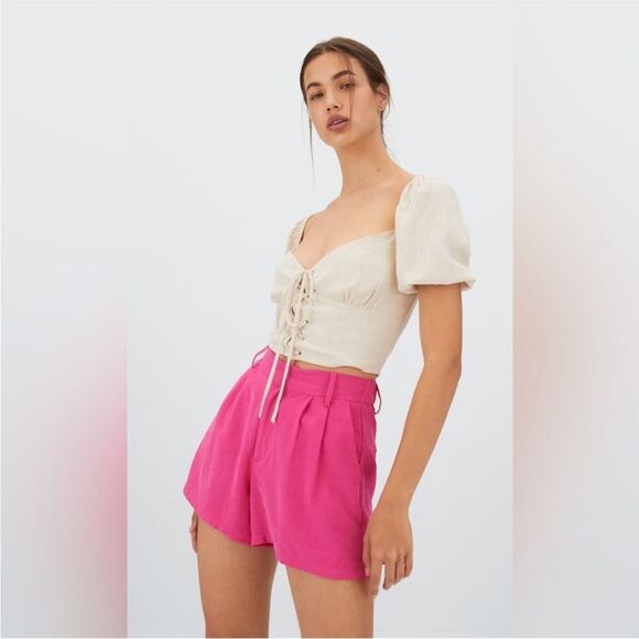 Stradivarius Pink‎ Pleated Shorts Size 0 - Picture 8 of 8